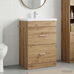 Meuble sous lavabo de salle de bain Chêne artisanal 634591634591