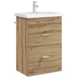 Meuble sous lavabo de salle de bain Chêne artisanal 634591634591