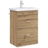 Meuble sous lavabo de salle de bain Chêne artisanal 634591634591