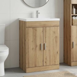 Meuble sous lavabo de salle de bain Chêne artisanal 634593634593