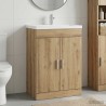 Meuble sous lavabo de salle de bain Chêne artisanal 634593634593