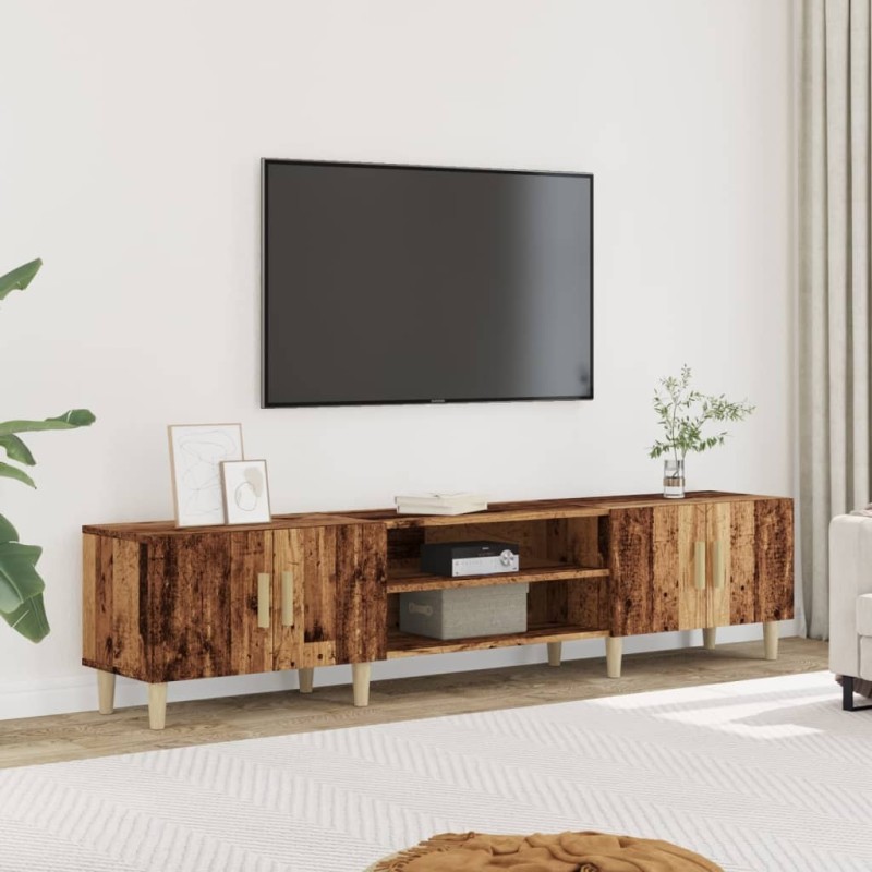 Meuble TV vieux bois 180x31,5x40 cm bois d'ingénierie 634597634597
