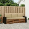 Ensembles de canapés avec coussin 3 pcs Bois d'Acacia Massif 634598634598