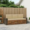 Ensembles de canapés avec coussin 3 pcs Bois d'Acacia Massif 634599634599