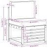 Ensembles de canapés avec coussin 3 pcs Bois d'Acacia Massif 634599634599