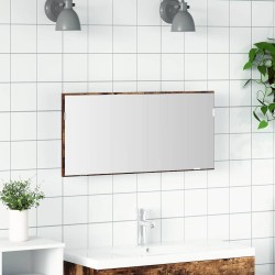 Miroir Montage mural Marron 80 x 37 cm Verre et Bois Ingénierie 634601634601