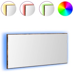 Miroir Montage mural Marron 80 x 37 cm Verre et Bois Ingénierie 634601634601