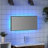 Miroir Montage mural Marron 80 x 37 cm Verre et Bois Ingénierie 634601634601