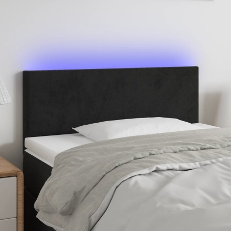 Tête de lit à LED Noir 80x5x78/88 cm Velours 634604634604