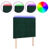 Tête de lit à LED Vert foncé 80x5x118/128 cm Velours 634608634608