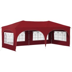 Tente de fête pop-up 575 x 288 x 245 cm Bordeaux Tissu Oxford 634611634611