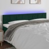 Tête de lit à LED Vert foncé 160x5x78/88 cm Velours 634613634613