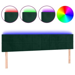 Tête de lit à LED Vert foncé 160x5x78/88 cm Velours 634613634613