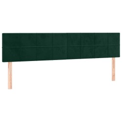 Tête de lit à LED Vert foncé 160x5x78/88 cm Velours 634613634613