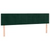 Tête de lit à LED Vert foncé 160x5x78/88 cm Velours 634613634613