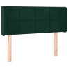 Tête de lit à LED Vert foncé 103x16x78/88 cm Velours 634615634615