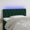 Tête de lit à LED Vert foncé 100x7x78/88 cm Velours 634616634616