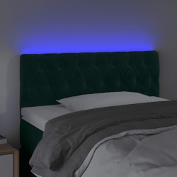 Tête de lit à LED Vert foncé 100x7x78/88 cm Velours 634616634616