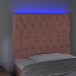 Tête de lit à LED Rose 100x7x118/128 cm Velours 634617634617