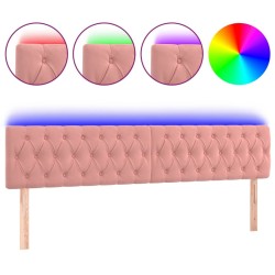 Tête de lit à LED Rose 200x7x78/88 cm Velours 634618634618