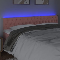 Tête de lit à LED Rose 200x7x78/88 cm Velours 634618634618