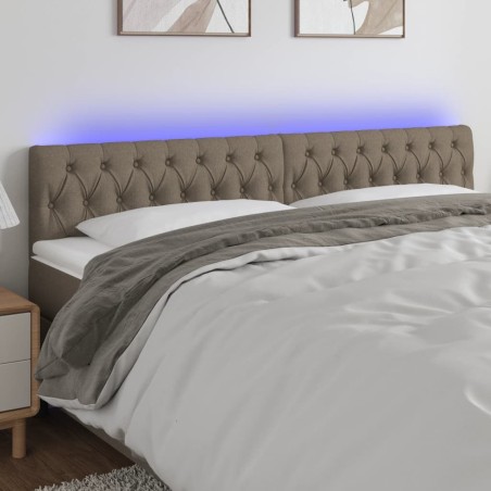 Tête de lit à LED Taupe 180x7x78/88 cm Tissu 634619634619