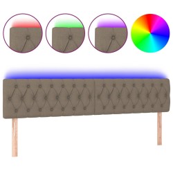 Tête de lit à LED Taupe 180x7x78/88 cm Tissu 634619634619