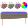 Tête de lit à LED Taupe 180x7x78/88 cm Tissu 634619634619