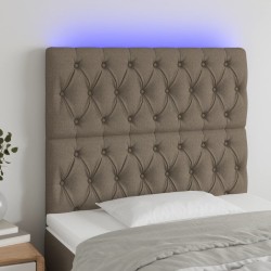 Tête de lit à LED Taupe 90x7x118/128 cm Tissu 634620634620