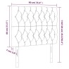 Tête de lit à LED Taupe 90x7x118/128 cm Tissu 634620634620
