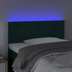 Tête de lit à LED Vert foncé 100x5x78/88 cm Velours 634621634621