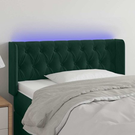 Tête de lit à LED Vert foncé 103x16x78/88 cm Velours 634622634622