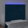 Tête de lit à LED Bleu foncé 100x5x118/128 cm Velours 634625634625