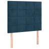 Tête de lit à LED Bleu foncé 100x5x118/128 cm Velours 634625634625