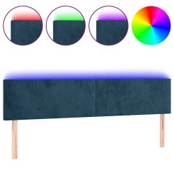 Tête de lit à LED Bleu foncé 180x5x78/88 cm Velours 634627634627