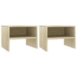 Tables de chevet 2 pcs Chêne sonoma 40x30x30 cm Bois ingénierie 634628634628