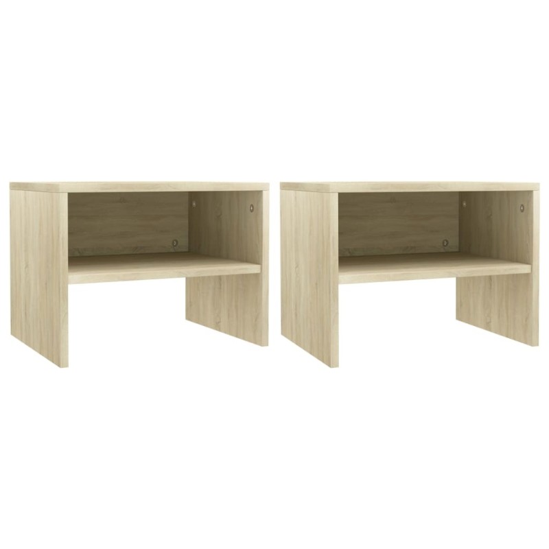 Tables de chevet 2 pcs Chêne sonoma 40x30x30 cm Bois ingénierie 634628634628