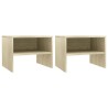 Tables de chevet 2 pcs Chêne sonoma 40x30x30 cm Bois ingénierie 634628634628