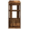 Table de bar avec étagères vieux bois bois d'ingénierie 634629634629