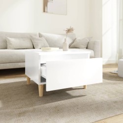Tables d'appoint 2pcs Blanc brillant 50x46x35cm Bois ingénierie 634630634630