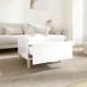 Tables d'appoint 2pcs Blanc brillant 50x46x35cm Bois ingénierie 634630634630