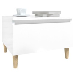Tables d'appoint 2pcs Blanc brillant 50x46x35cm Bois ingénierie 634630634630