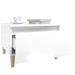 Tables d'appoint 2pcs Blanc brillant 50x46x35cm Bois ingénierie 634630634630