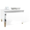 Tables d'appoint 2pcs Blanc brillant 50x46x35cm Bois ingénierie 634630634630