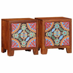 Table de chevet 2 pcs 40x30x45 cm bois d'acacia massif 634635634635