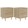 Tables de chevet 2 pcs Chêne sonoma 40x35x47,5 cm 634637634637