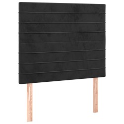 Tête de lit à LED Noir 100x5x118/128 cm Velours 634638634638