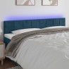 Tête de lit à LED Bleu foncé 200x5x78/88 cm Velours 634639634639