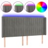 Tête de lit à LED Gris clair 203x16x118/128 cm Velours 634642634642
