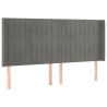 Tête de lit à LED Gris clair 203x16x118/128 cm Velours 634642634642
